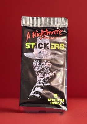 2X Sealed Freddy Krueger On Elm Street Trading Stickers Horror Vintage Rare 1984