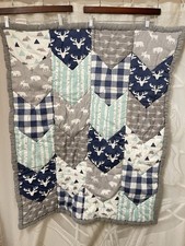 Baby Peanutshell Crib Quilt Woodland Trail collection. Clean