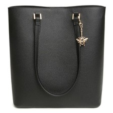 Alice Wheeler London Marlow Tote Bag  Black  Structured Everyday Vegan Leather S