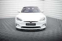 Front Ansatz V.3 FüR Tesla Model S Plaid Mk1 Facelift Frontspoiler Schwarz