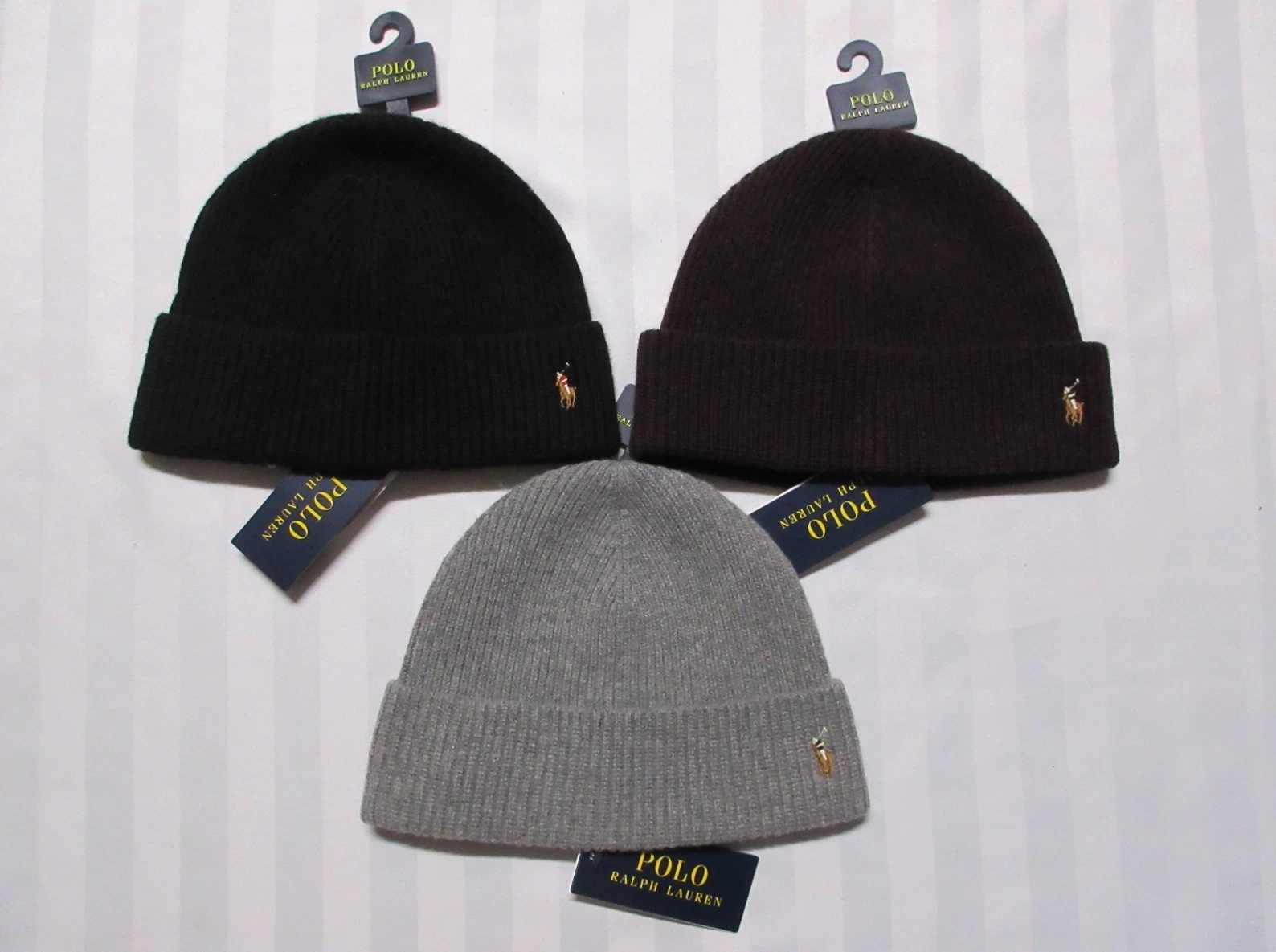 POLO RALPH LAUREN Men's Signature Cuff Rib-Knit Wool-Blend Beanie Hat PC0483
Opens in a new window o