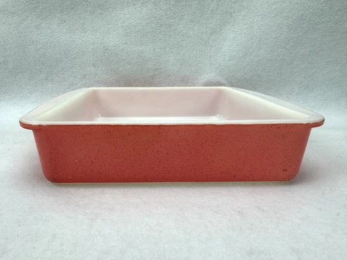 Pyrex Desert Dawn 222 Speckled Pink 8 Inch Square Baking Pan Dish Vintage