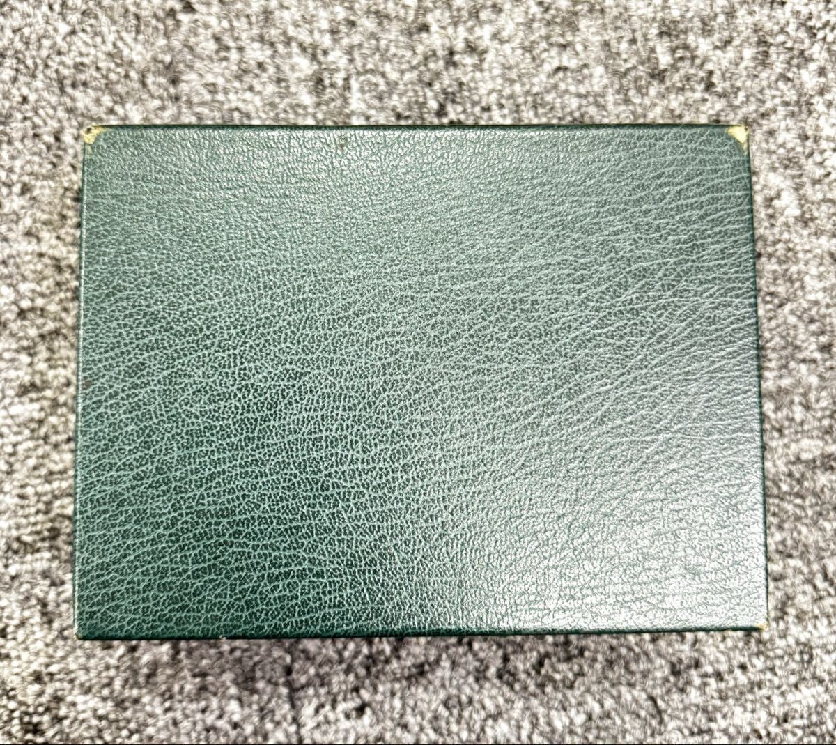 VINTAGE GENUINE ROLEX watch box case USA American wood leather green 251127001yA