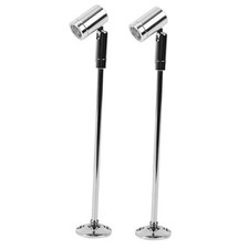 Mini LED Spotlight, 3W Aluminum Spot Light 2 Pack Silver 3000K Warm Light