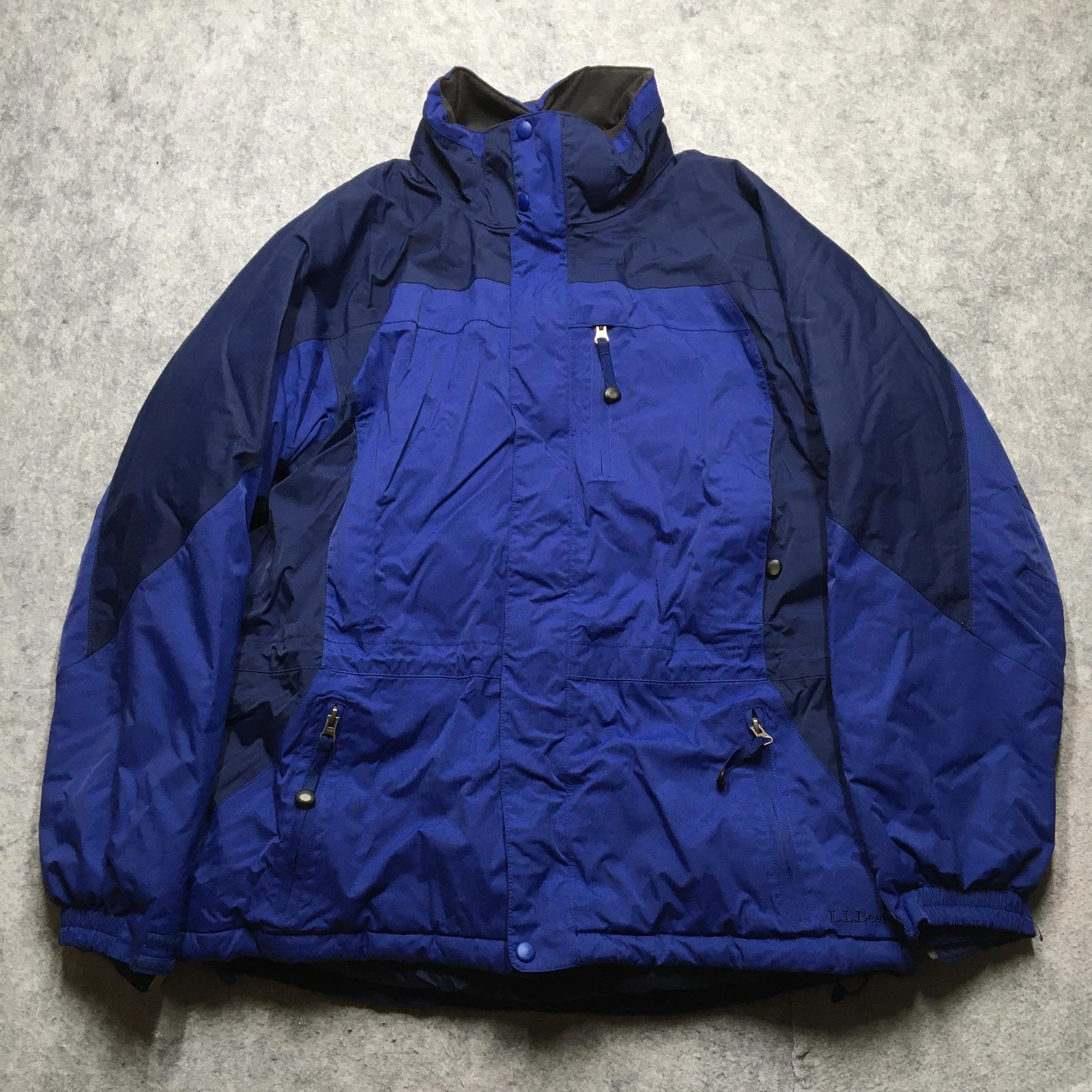 L.L.Bean Jacket Mens Large Blue PrimaLoft Insulated Ski Parka Hooded Winter