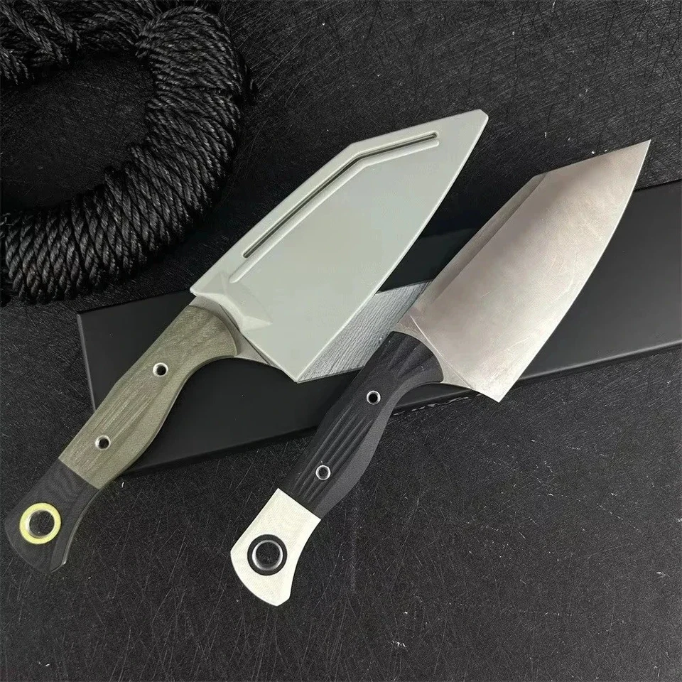 Cuchillo utilitario de hoja fija estilo 4010 para supervivencia al aire libre y camping Foto 4 de 4