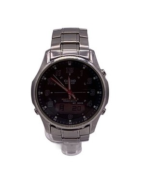 CASIO Solar Wristwatch/Digi-Ana/-/BLK/SLV/LCW-M100
