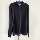 Tommy Bahama Flip Sider Pro Half Zip Pullover Sweater Mens Size 3XL Midnight Oil