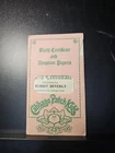 Cabbage Patch Kids Birth Certificates 1983 BOBBIE BEVERLY