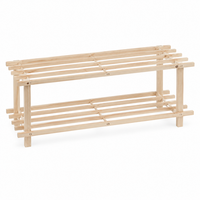Schuhregal Schuhablage Holzregal SchuhstäNder, Holz, 2 Ebenen