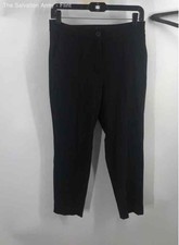 Express Womens Black High Rise Pockets Straight Leg Ankle Pants Size 6 Short