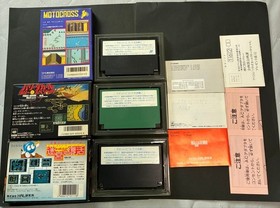 Famicom Software 3 Piece Set Paris Dakar Rally Special Labyrinth Revival Motocro
