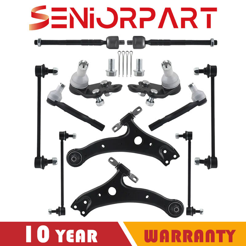 2007-2011 Toyota Camry Front Suspension Kit with Control Arms Ball Joints Tie Rods Sway Bar