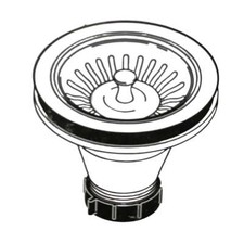 Brizo 69050-SL Kitchen Sink Flange and Basket Strainer, Luxe Steel
