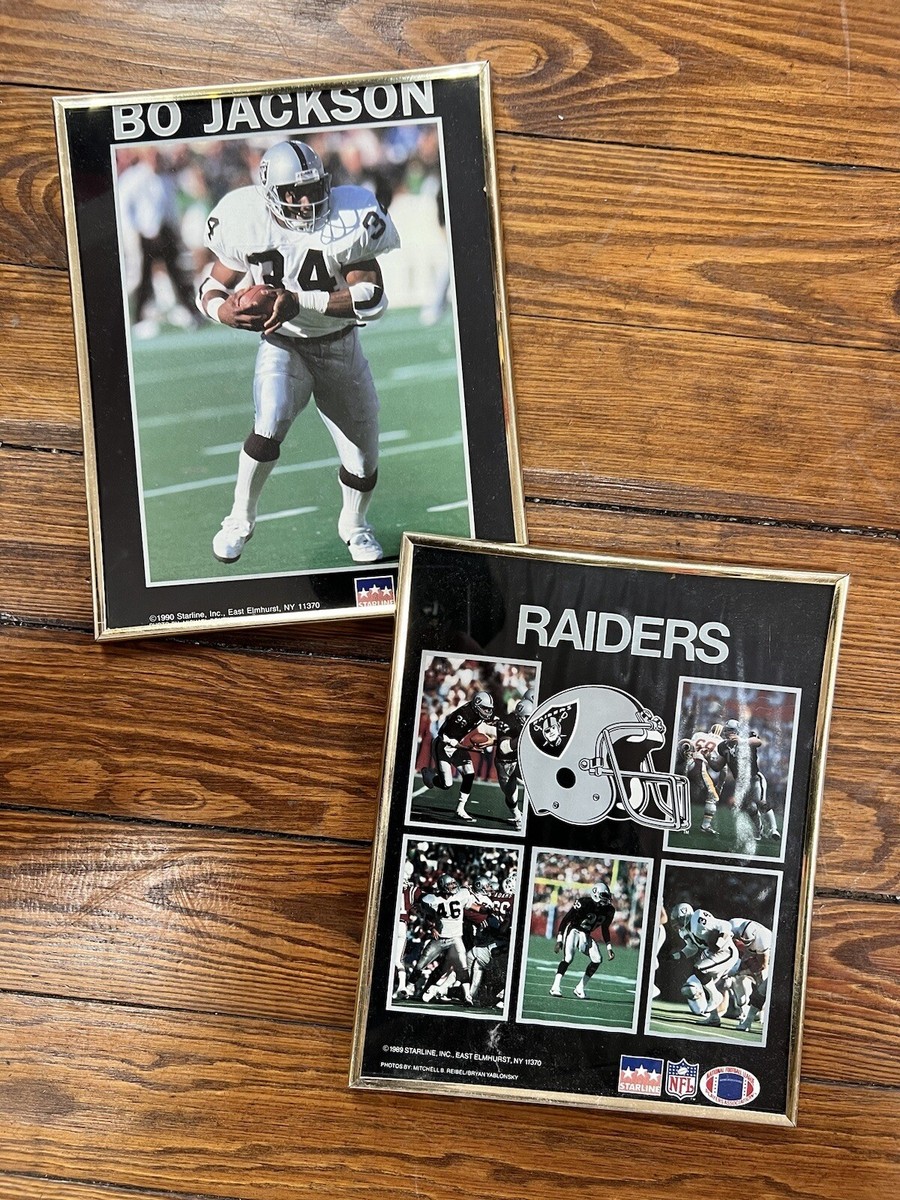 Vintage 80s Bo Jackson Starline Poster Framed NFL Los Vintage 80s Bo Jackson Starline Poster Framed NFL Los