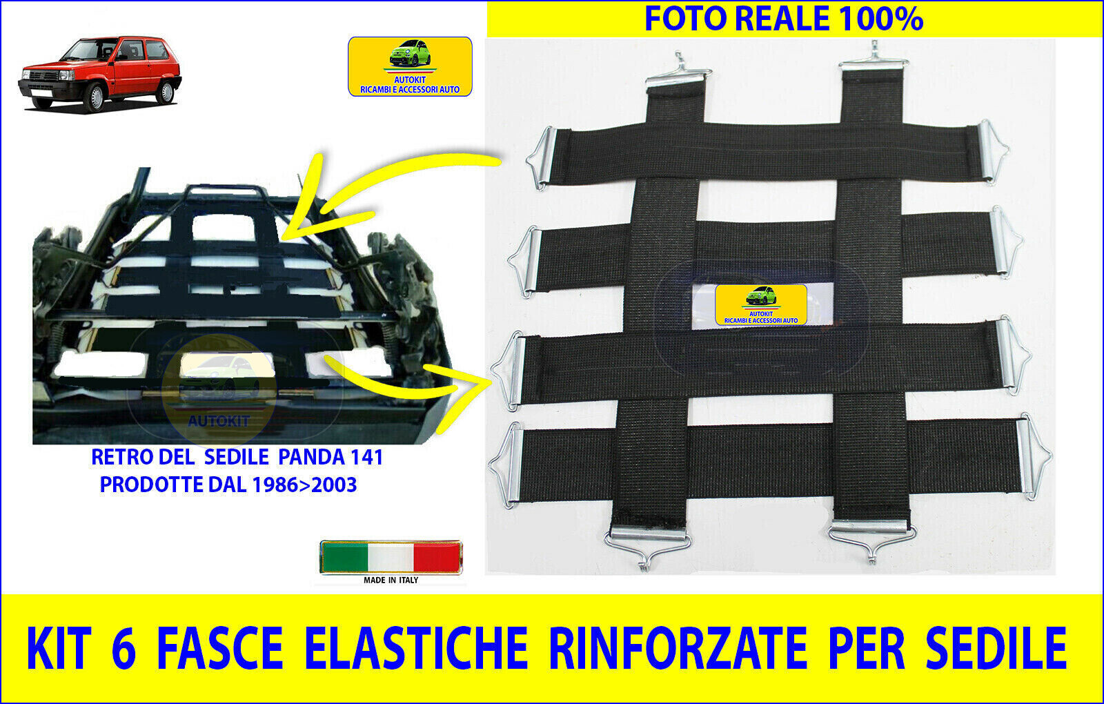 Kit Riparazione Kit Imbottitura Completa Per Sedile Fiat Panda - Foto 5