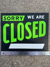 Sorry We Are Closed Neon Black Green Country ...