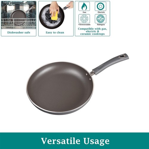 12" Heavy Duty Nonstick Skillet Easy Cleanup Dishwasher Safe Soft Grip Handle - Picture 3 of 8