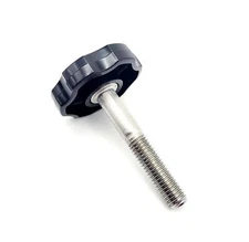 M8 x 50mm Thumb Screw Bolts Black Round Clamping Knob Stainless Steel 4 Pack
