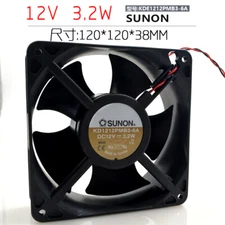 SUNON KDE1212PMB3-6A 12V 3.2W 12038 2-wire cooling fan