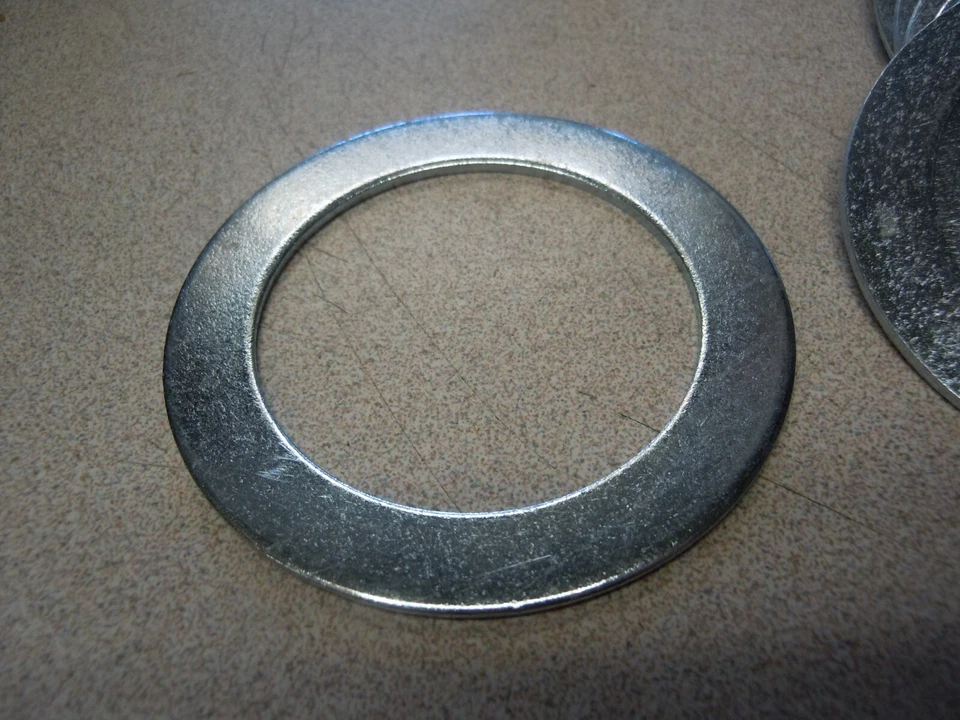 Lote de 25 bujes de maquinaria de llanta estrecha de zinc transparente de 1-3/4" x 2-1/2" 14GA Foto 2 de 3