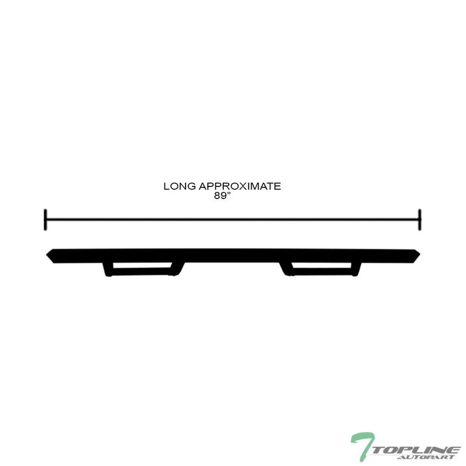 Topline For 1999-2016 Ford F250/F350 Super Cab Hoop Drop Step Bars v2 -Matte Blk Foto 3 de 4