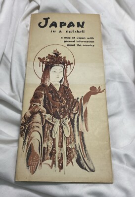 Japan in a Nutshell VINTAGE 1953 Travel Map/Brochure, Travel Bureau