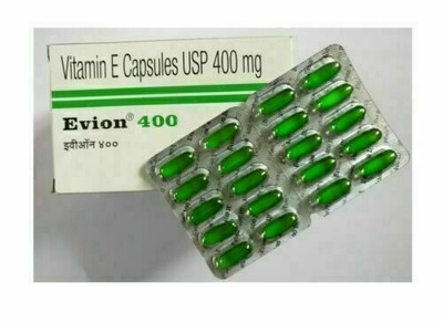 50Capsule Evion 400 mg Capsule Vitamin E For Face Hair Acne Nails - Free shippin