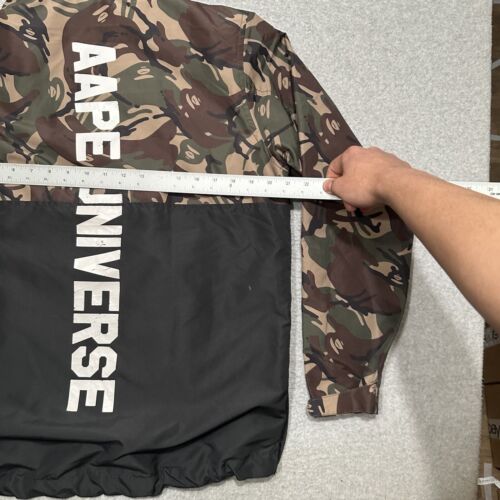 AAPE By BATHING APE Mens Green Anorak Parka Pullover Jacket Size S - Picture 12 of 18