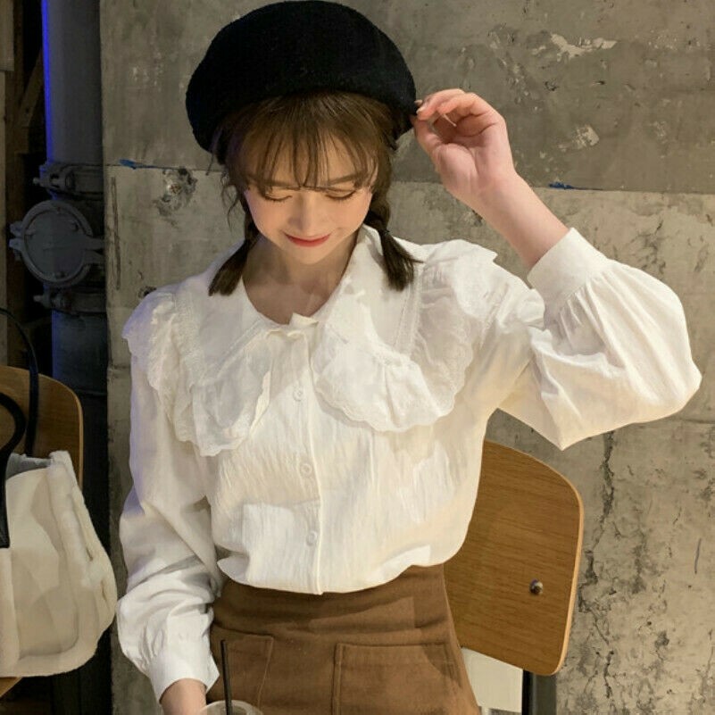 トップス jnhearts Lace Collar blouse Lace Collar Blouse-Navy | Boden USA