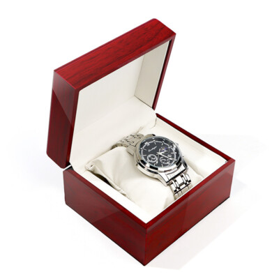 Armbanduhr Holz Uhrenbox für Männer Luxus Holz Uhr Aufbewahrungskoffer Box DE