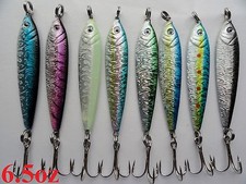 8 Pieces Mega Live bait Metal Jigs Fishing Lures - 8 Colors Combo select Weight