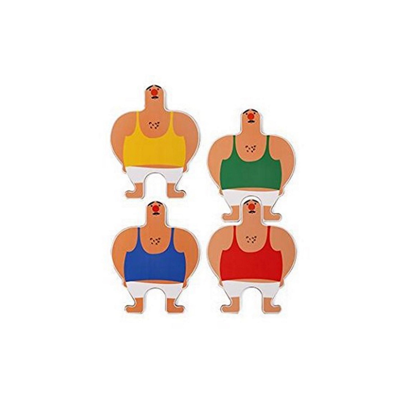 Coasters Set of 4 Cork Coasters Hungry Acrobat Novelty Anti-Slip Tableware