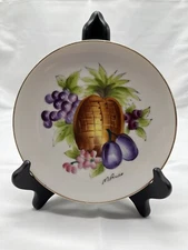 vintage bond ware hand painted fruits snd flowers By M.Ando