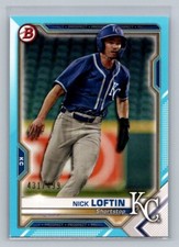 2021 Bowman Prospects Sky Blue Border #BP-144 Nick Loftin Rookie Card RC /499