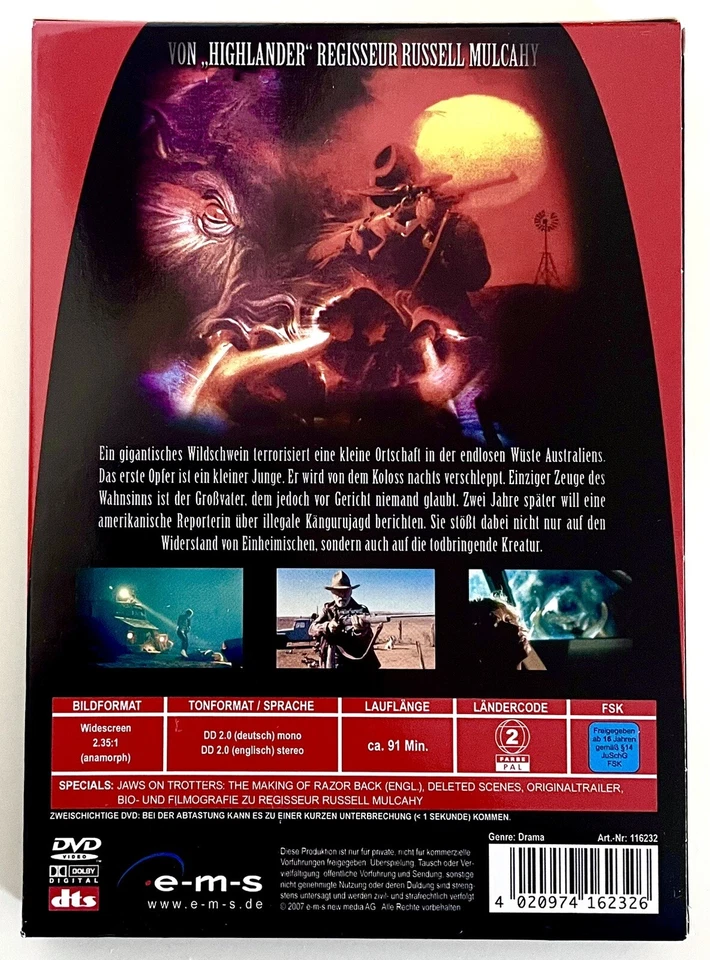 RAZORBACK - Kampfkoloss der Hölle - 2 DVD Uncut Special Edition - OOP Rarität - Bild 2 von 4