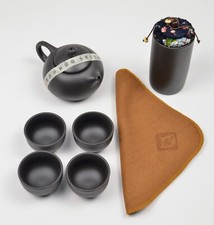  Chinese Tea Cups Purple Clay Pot Zisha Travel Set for Home Teaware