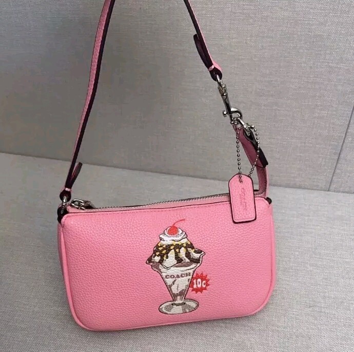 COACH CU406 Sundae Icecream Handbag Zip Pink Rare New | eBay display picture 3