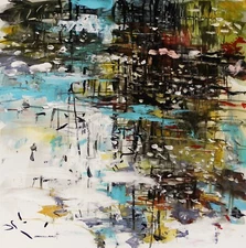 ORIGINAL Landscape WATERCOLOR Painting JMW art John Williams Expressionism