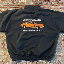 Vintage BOSS 302 TRANS AM CHAMP Jacket Embroidered car auto Mens Size large