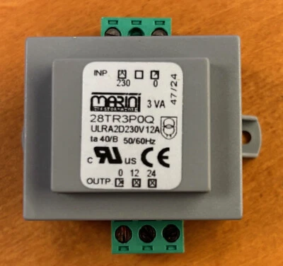MARINI 230V to 12V and 24V AC Trasnformer