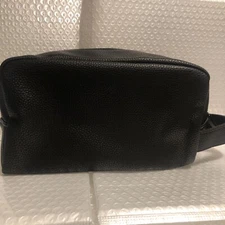 Sephora Black faux leather pouch For Toiletries Gym bag Travel New