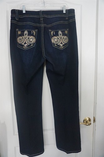 Lane Bryant Sequin Embellished Pockets High Rise Flare Jeans Size 18 - Picture 3 of 8