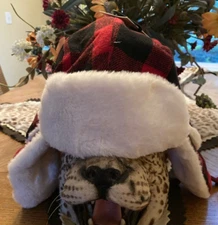 STETSON MEN RED & BLACK TRAPPER HAT * L * NEW BOMBER AVIATOR FAUX FUR LINED SNOW