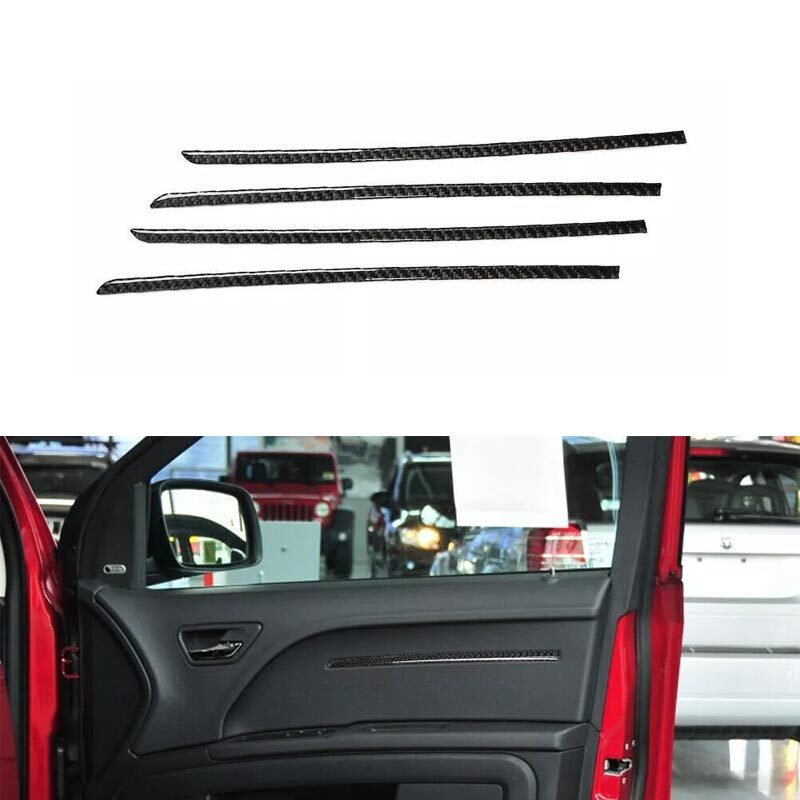 Carbon Fiber Car Interior Door Panel Strip Cover Trim For Dodge Journey 09-10
