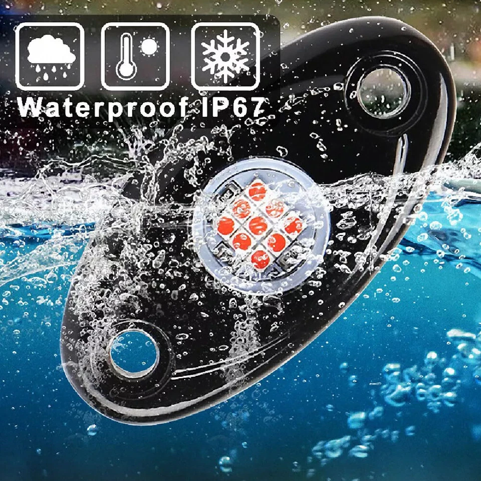 Iluminación de guardabarros de plataforma de neón brillante debajo de la carrocería roja para automóvil ATV UTV Foto 4 de 4