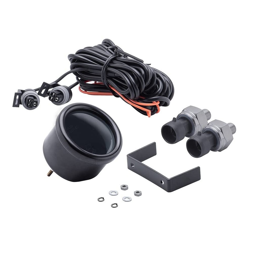 CNRAQR Dual Display Air Suspension Gauge Air Ride Air Pressure Gauge