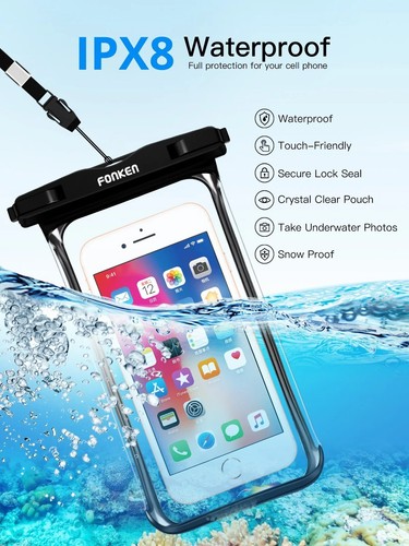 Étui de téléphone étanche sac sec pochette natation sous-marine écran tactile couverture cellulaire - Photo 2 sur 18