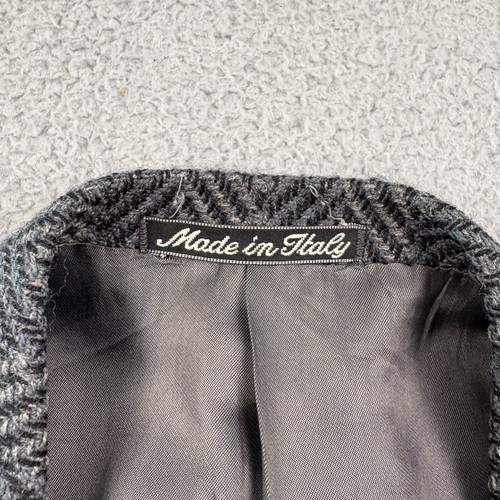 Chaqueta Abrigo Deportivo De Colección Mani Giorgio Armani Blazer Para Hombres 38R Gris Lana Espiga - Imagen 4 de 17