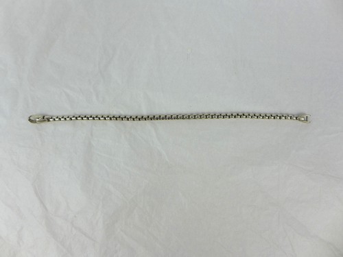 Vintage David Yurman Sterling Silver Box Chain Bracelet 7.5"